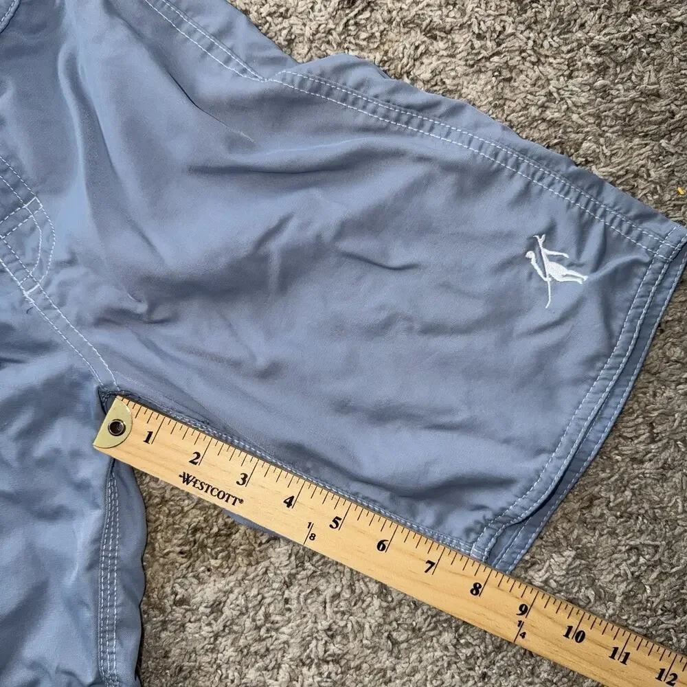 Toes On The Nose Boys Boardshorts Size S Pale Blue Swim Trunks 8” Inseam Kids